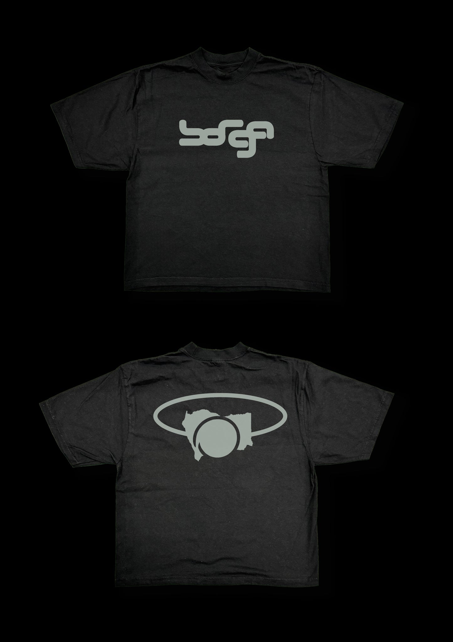 B1 black tee-ash